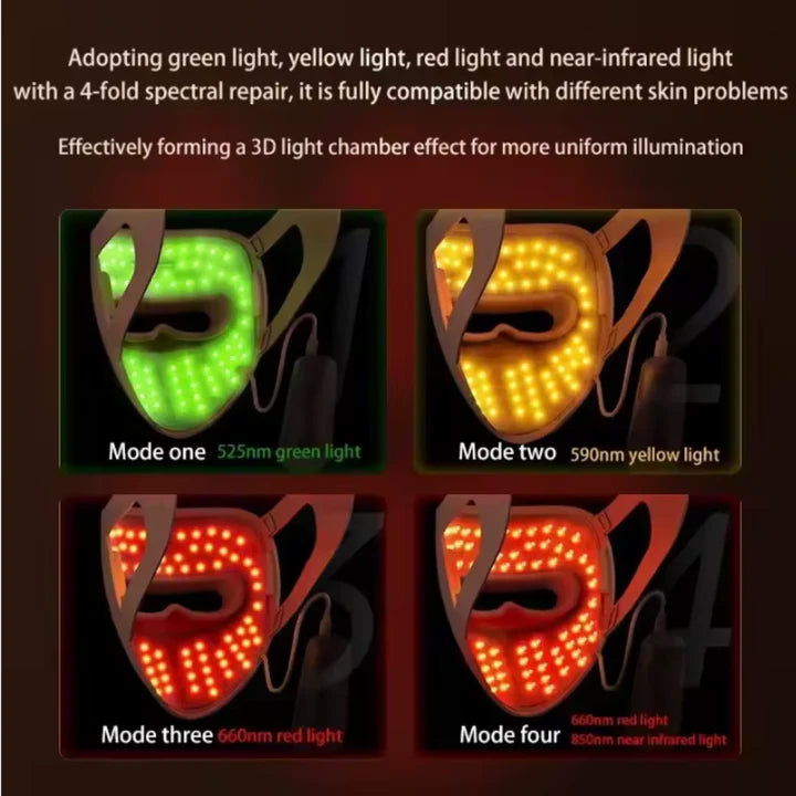 4D Silicone Red Light Light Therapy Mask