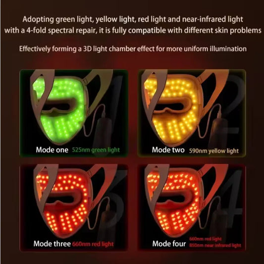 4D Silicone Red Light Light Therapy Mask