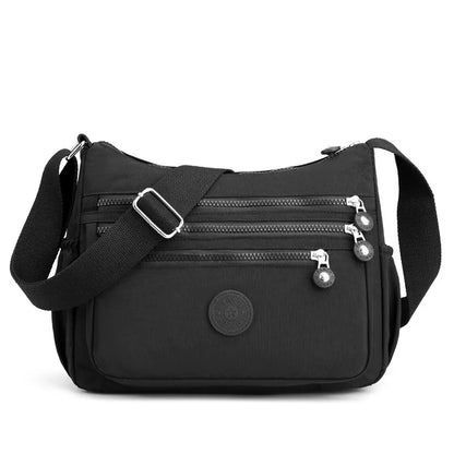 Multi-layer shoulder messenger bag, light cloth backpack, Oxford cloth women's bag, canvas, large capacity, mother bag, light wa