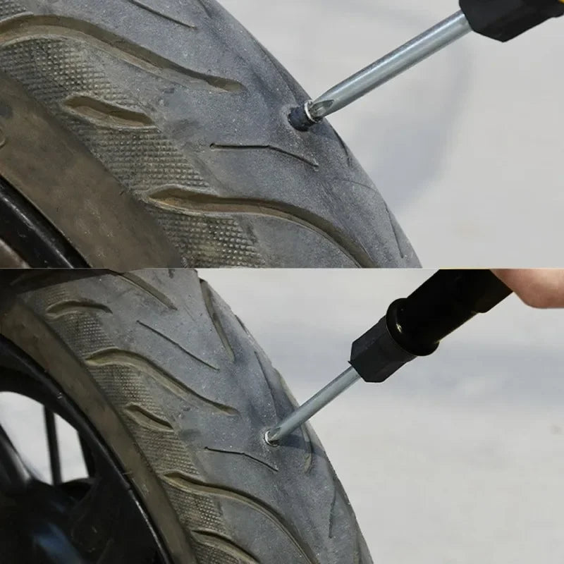 New Tire Repair Tool Black Soft Rubber Nail Vacuum Tyre Nails Self-Tapping Screw Tire Puncture Repair Car Motorcycle Repair