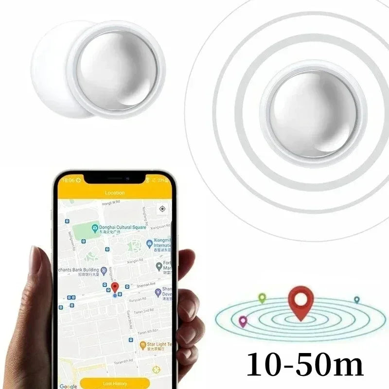 Lenovo Mini Bluetooth 5.0 Tracker GPS AntiLost Device Round - Pet Kids Bag Wallet Tracking Finder Locator Air Tag Smart Home