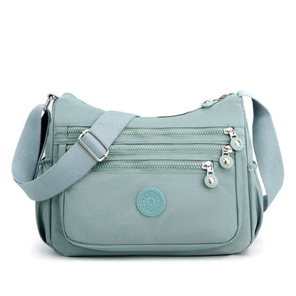 Multi-layer shoulder messenger bag, light cloth backpack, Oxford cloth women's bag, canvas, large capacity, mother bag, light wa