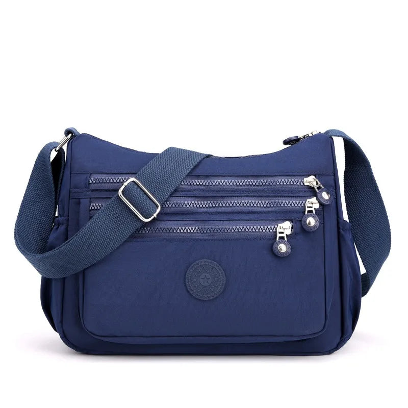 Multi-layer shoulder messenger bag, light cloth backpack, Oxford cloth women's bag, canvas, large capacity, mother bag, light wa