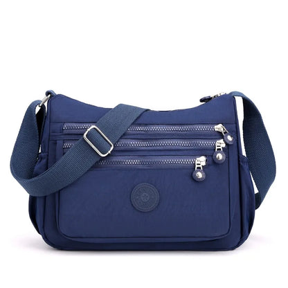 Multi-layer shoulder messenger bag, light cloth backpack, Oxford cloth women's bag, canvas, large capacity, mother bag, light wa
