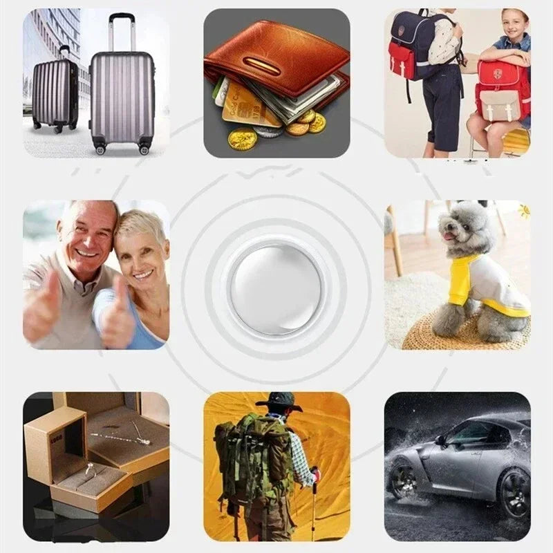 Lenovo Mini Bluetooth 5.0 Tracker GPS AntiLost Device Round - Pet Kids Bag Wallet Tracking Finder Locator Air Tag Smart Home
