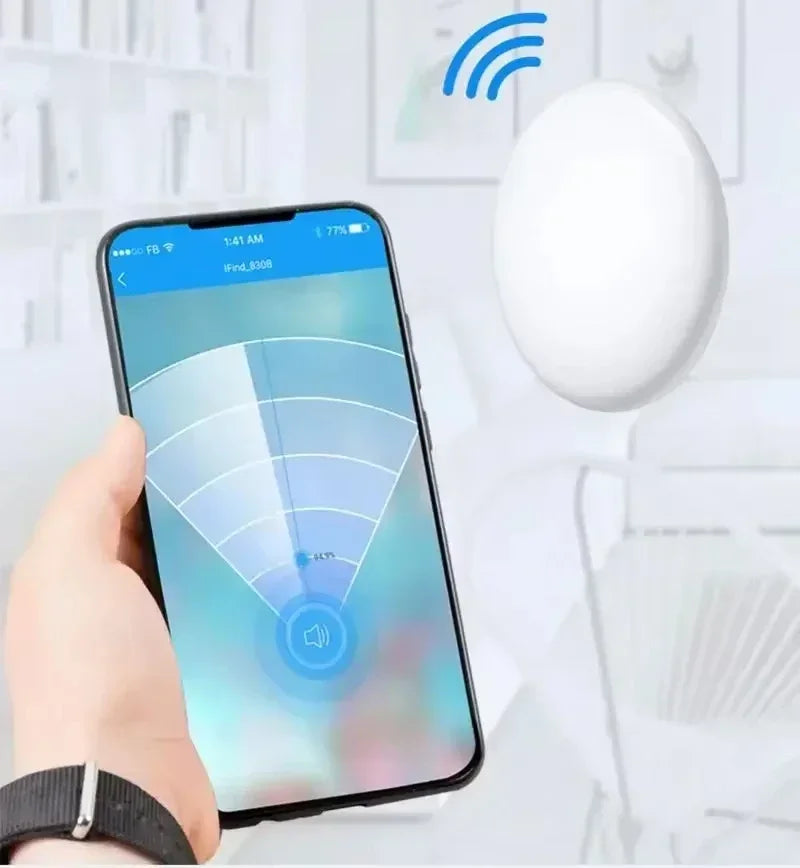 Lenovo Mini Bluetooth 5.0 Tracker GPS AntiLost Device Round - Pet Kids Bag Wallet Tracking Finder Locator Air Tag Smart Home